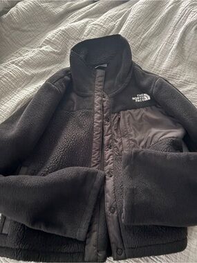 The North Face Black Sherpa Fleece Snap-Front Jacket